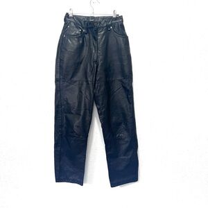Genuine biker Black Leather Pants‎ 6